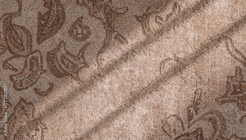 Brown and white patterned c...