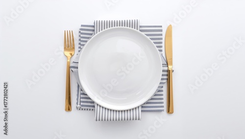 Flat lay of a ceramic plate...
