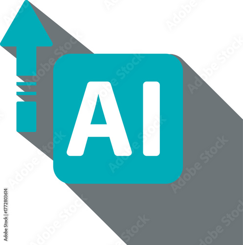 AI grow up icon vector