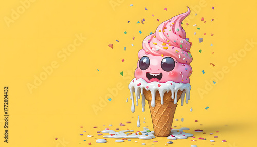 happy birthday cake with candles and sweet decorations