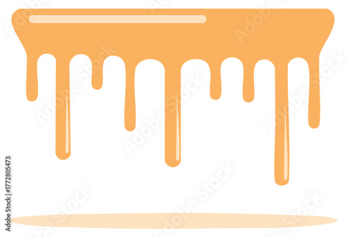 Golden Honey Drips Vector Illustration Sweet Treat Design Element