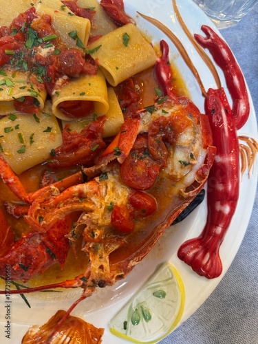 Lobster pasta dish