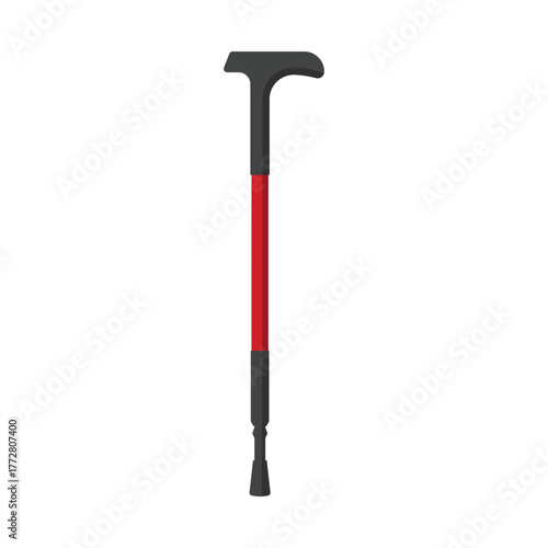 Nordic walking pole flat vector design isolated on a white background.eps