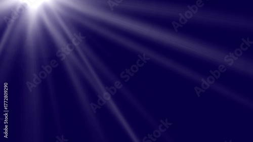 White sun light motion on blue background