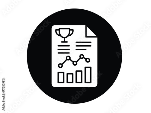 Acknowledge business success with rising financial graph and a trophy, celebrate achievements, track progress, and visualize company growth with dynamic data analysis and insightful reporting