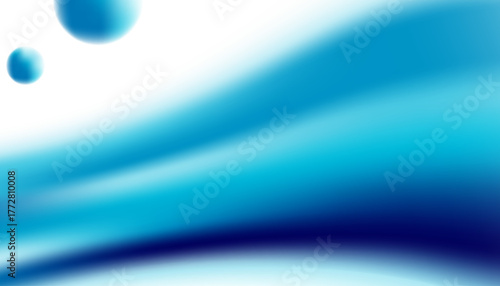 Abstract blue wave background with smooth gradient and soft curves. Modern fluid design symbolizing freshness, flow, and technology. Ideal for banners, presentations, or web design themes