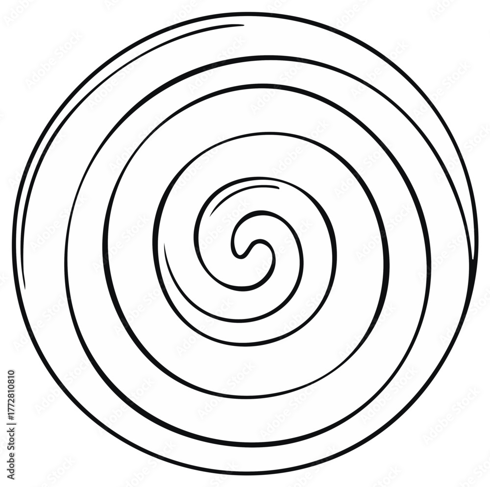 Fototapeta premium Abstract Swirl Pattern in Black and White Design Element