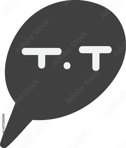 눈물 표정의 말풍선