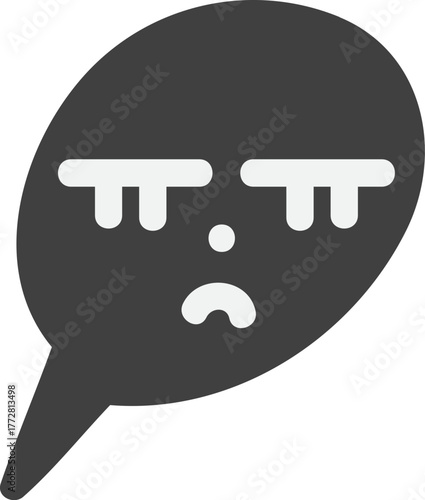 슬픈 표정의 말풍선
