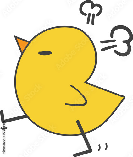 화가 난 아기 병아리