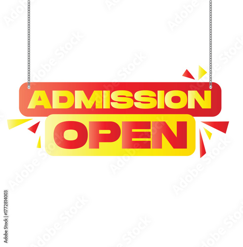 Admission Open Hanging Sign Banner