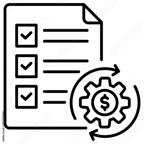 Financial Planning Outline Icon