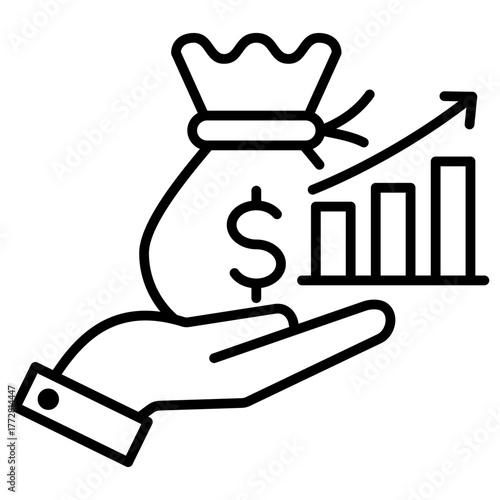 Profit Growth Outline Icon