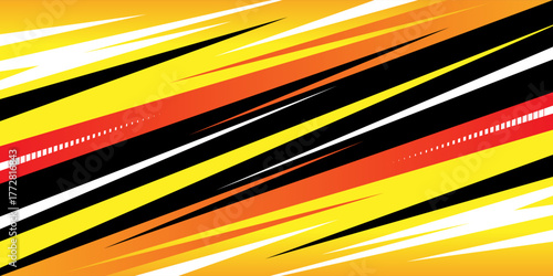 Modern and aggressive racing background graphic design template with dynamic lines and abstract shapes. Perfect for car wrap, vehicle branding, or sport themed designs.
