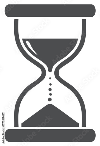 Hourglass Sand Timer Symbol Concept of Countdown Time Passing Quickly
