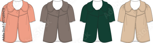 Fashionable Women's Coat Collection A Colorful Array of Stylish Outerwear Designs