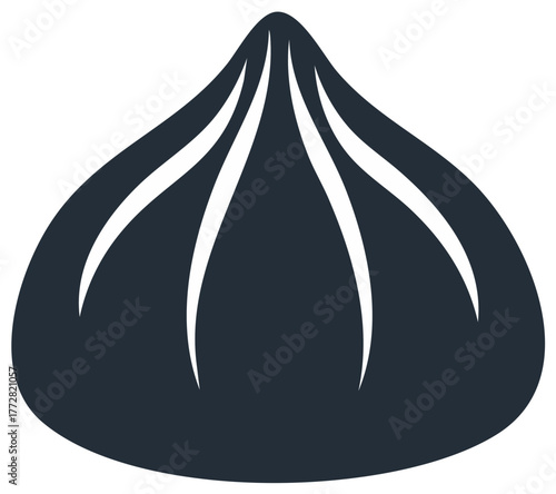 Khinkali dumpling vector icon Georgian cuisine traditional food illustration