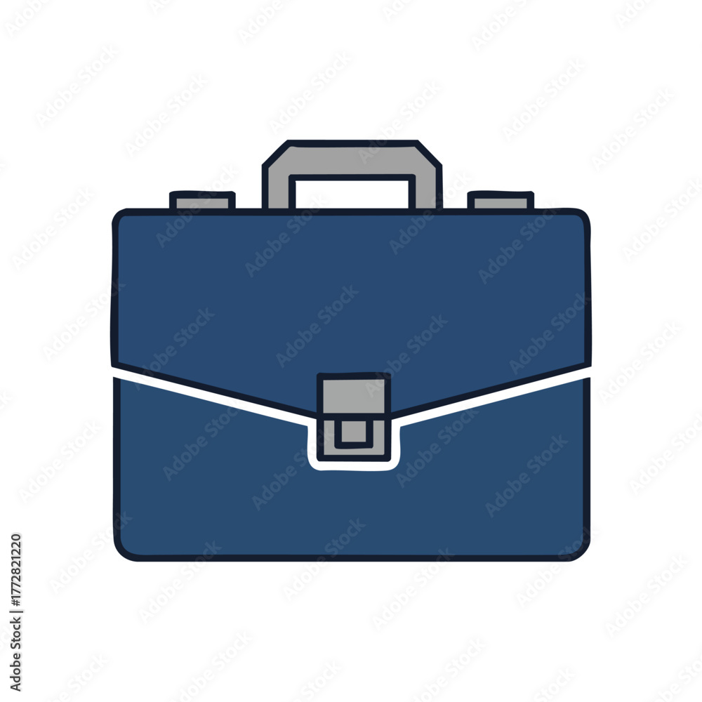 Obraz premium Blue Briefcase Icon Illustration for Business Use.