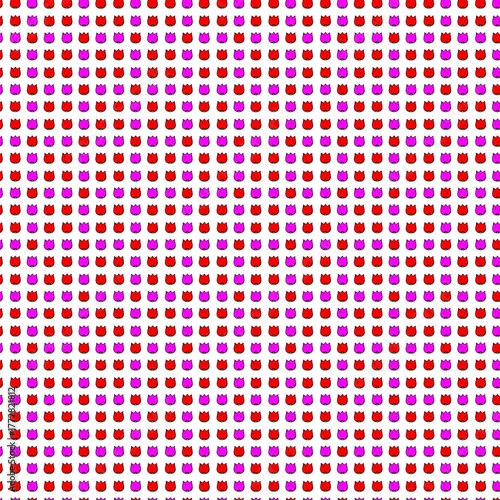 Pink and red rose mini pattern abstract halftone background
