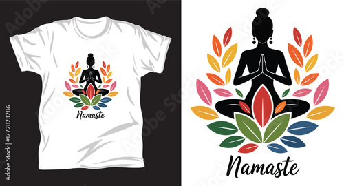 yoga graphic vector t shirt design print.