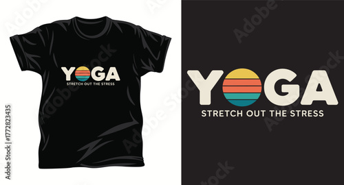 yoga graphic vector t shirt design print.