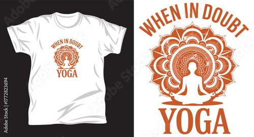 yoga graphic vector t shirt design print.