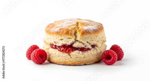 Delicious Raspberry Scone with Fresh Berries