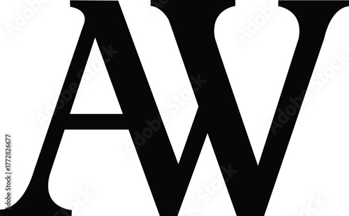 Elegant Monogram A & W – The imprint of a unique style