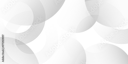 White abstract background with circles.A blurry white image with smooth, round shapes.Suitable for presentation design, websites, banners, advertising, marketing, cover poster etc	