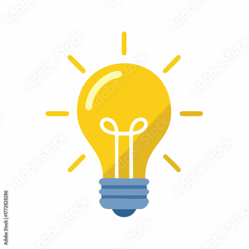 Illustration of a glowing lightbulb representing bright ideas and energy
