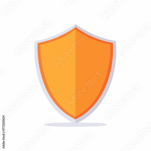 Simple orange security shield icon flat design representing protection and safety Free Download Simple orange security shield icon flat design representing protection and safety - GFXLoad