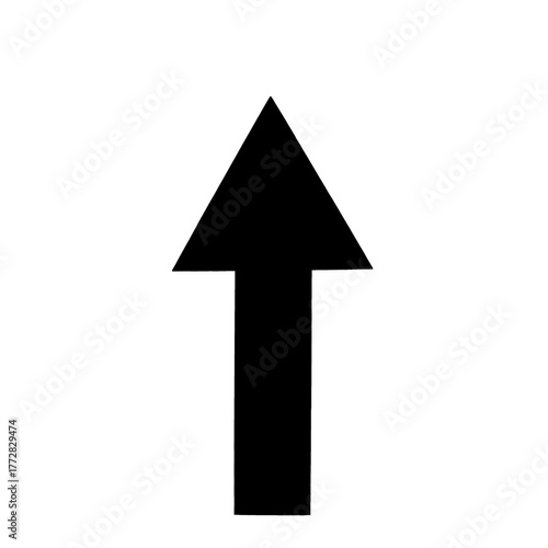 上方向を示すシンプルな黒い矢印アイコン