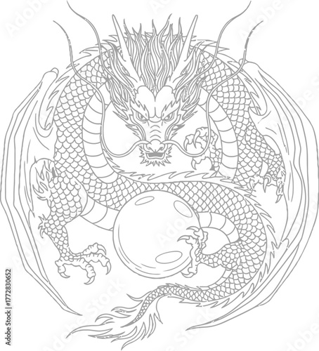 Dragon mythical creature fantasy legend oriental asia mythology beast art zen