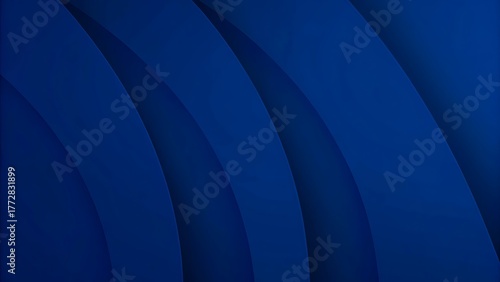 Abstract blue wave pattern with smooth curves and shadows creating a flowing and dynamic design effect