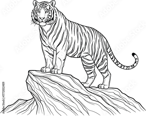 Tiger feline predator wildlife mammal stripes carnivore nature animal zoo wildcat