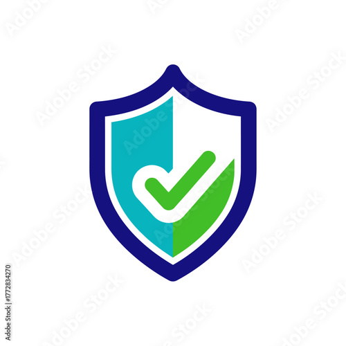Shield with checkmark icon representing security and protection.