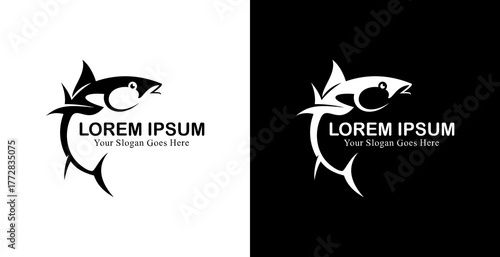 Tuna fish logo design with a simple modern style