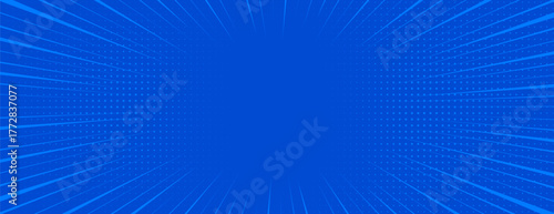 Manga frame with halftone dot pattern vector background