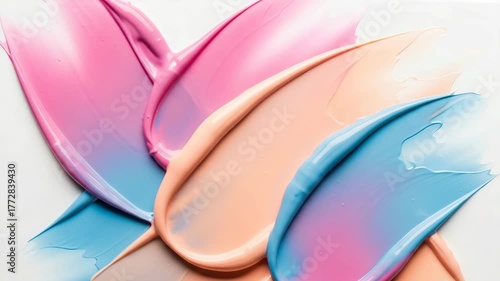 Colorful Swatches of Cosmetic Products for Beauty and Makeup.