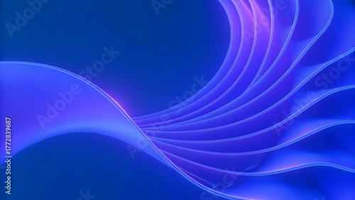 Abstract wavy pattern of blue and purple lines creating a flowing and dynamic visual effect design