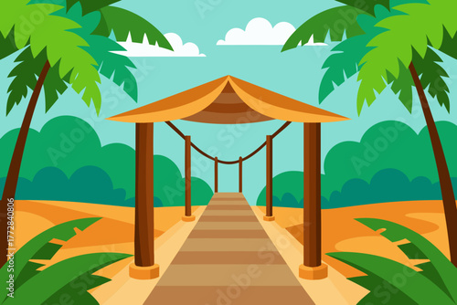 Cartoon fairy dragon resting spot vector illustration