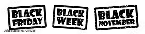 Black friday, Black week and Black november	