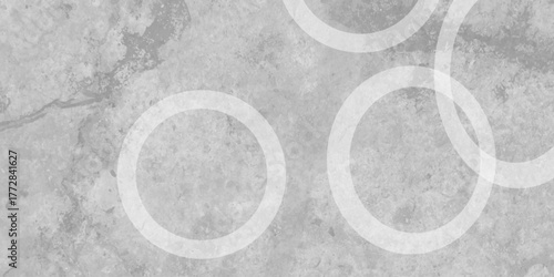 White abstract background with white circle rings in faded distressed vintage grunge texture design. Geometric grey textured abstract modern background - stock illustration.Grunge abstract background
