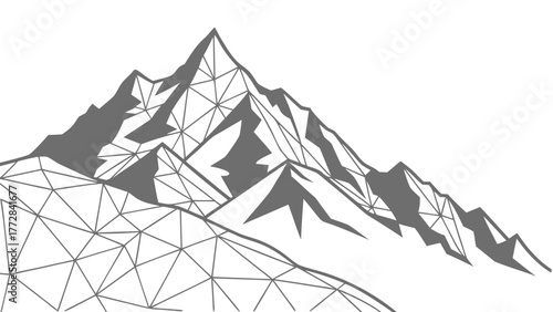 Mountain peaks vector Abstract
