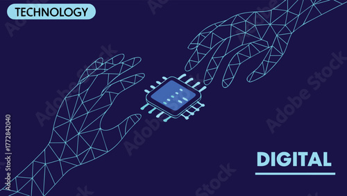 Technology digital processor connection network vector Abstract