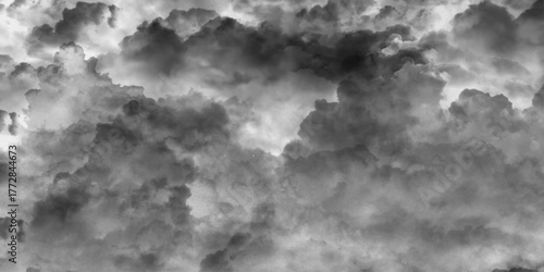 Dark Gray Cloud Texture Background. Black and White Cloud Texture. cloudscape of rain and storm clouds 3d illustration transparent background clip art. Pattern Backdrop Wallpaper .