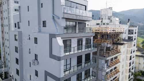 Tableau sur toile House Construction Framing Site Buildings Architecture Structure Wooden Frame En