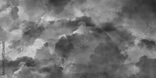 Dark Gray Cloud Texture Background. Black and White Cloud Texture. cloudscape of rain and storm clouds 3d illustration transparent background clip art. Pattern Backdrop Wallpaper .