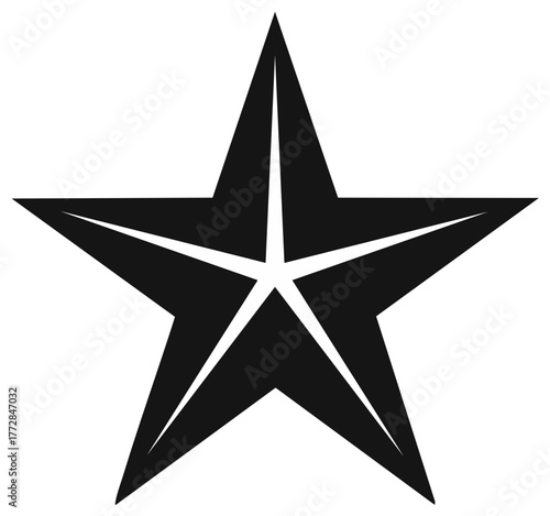 Star symbol five points icon graphic five cornered star shape for design decoration or symbol of quality