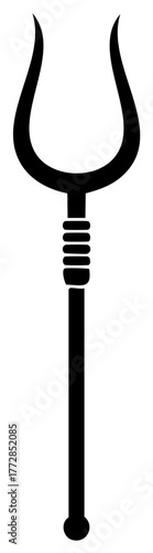 Silhouette Trident Symbol Weapon Graphic Divine Power Mythology Religion